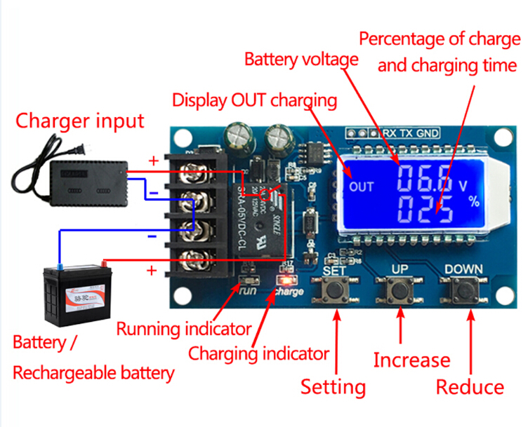10A Lithium Battery Charger Controller Protection Board Module 660V
